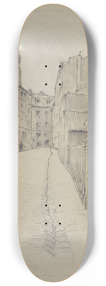 Ferdinand Boberg - Rue du Chevalier de la Barre 8.25 inch art skate deck
