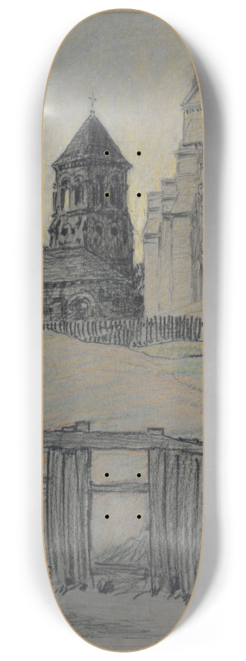 Ferdinand Boberg - Saint-Pierre de Montmartre et le Sacr-Coeur 8.25 inch art skate deck