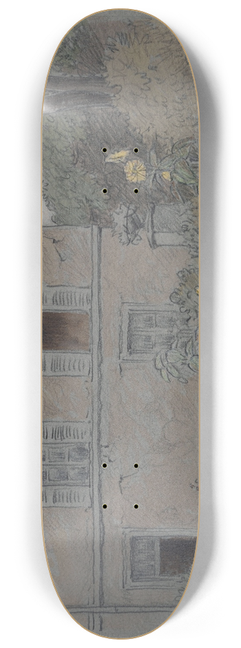 Ferdinand Boberg - Une maison, 24 rue Norvins 8.25 inch art skate deck