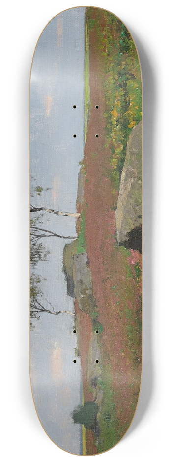 Ferdinand Brunner - Silver Birches in a Landscape 8.25 inch art skate deck