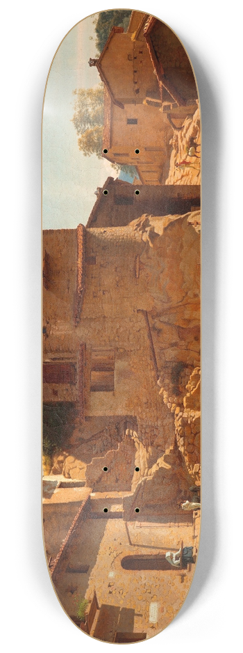 Frederik Vermehren - Street in Gerano in the Sabine Hills 8.25 inch art skate deck