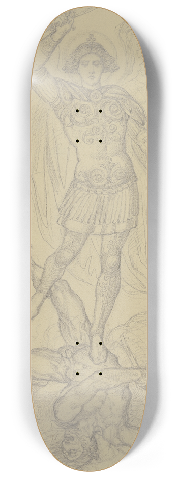 Ferdinand Fellner - Der Erzengel Michael strzt den Satan 8.25 inch art skate deck