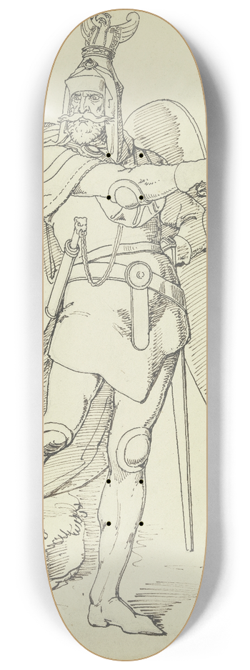 Ferdinand Fellner - Hagen mit gezogenem Schwert 8.25 inch art skate deck