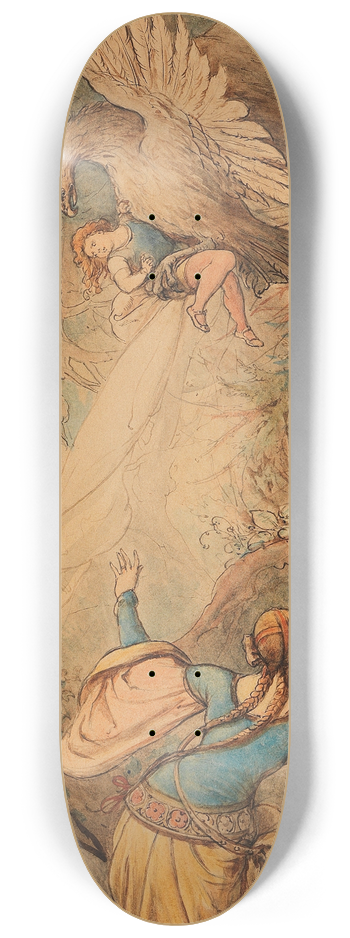 Ferdinand Fellner - Illustration zu dem Mrchen Fundevogel 8.25 inch art skate deck