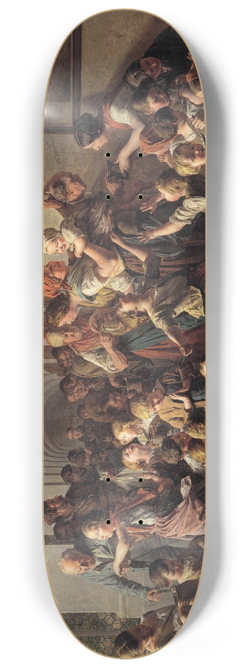 Ferdinand Georg Waldmller - Die Klostersuppe 8.25 inch art skate deck
