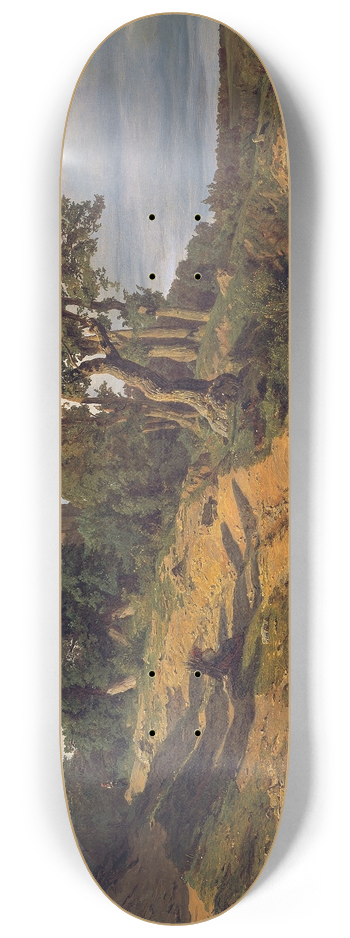 Ferdinand Georg Waldmller - Die Ruine Liechtenstein bei Mdling 8.25 inch art skate deck
