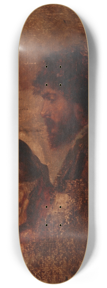 Ferdinand Heilbuth - Study of a head 8.25 inch art skate deck