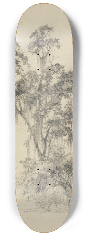 Ferdinand Keller - Baumstudie im Urwald 8.25 inch art skate deck