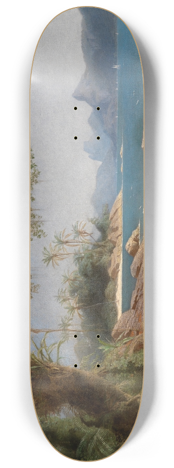 Ferdinand Keller - Kstenlandschaft bei Rio de Janeiro 8.25 inch art skate deck