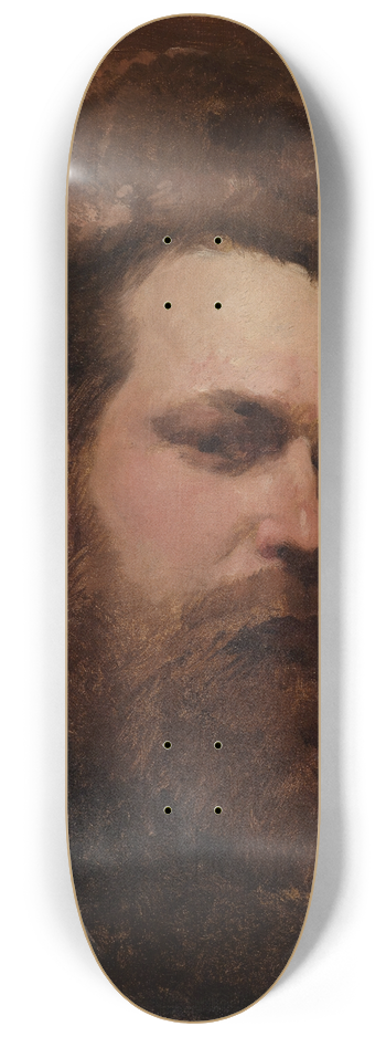 Ferdinand Keller - Self-portrait with fur hat 8.25 inch art skate deck