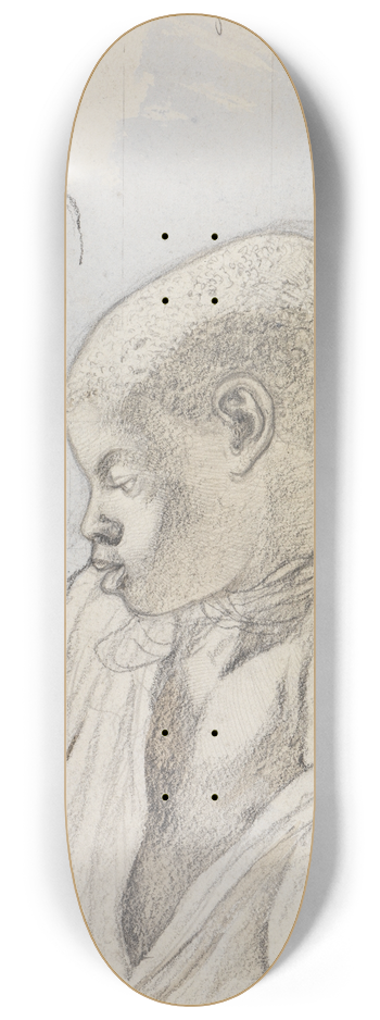 Ferdinand Keller - Studie eines jungen Eingeborenen 8.25 inch art skate deck