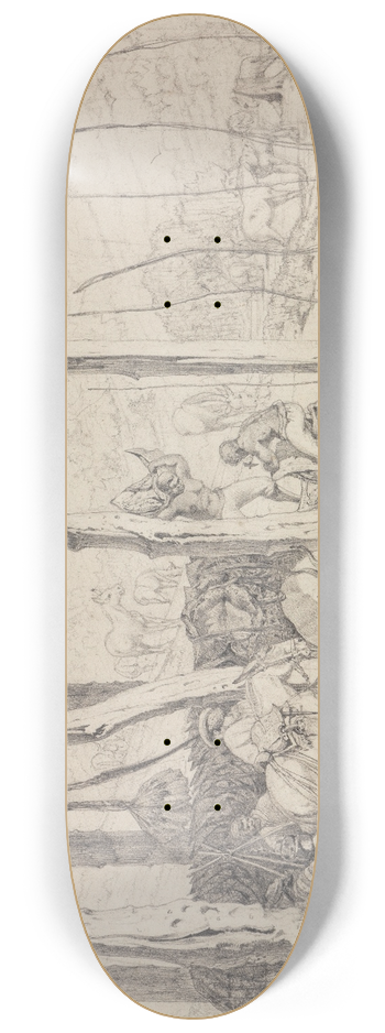 Ferdinand Keller - Viehhndler auf der Ranch 8.25 inch art skate deck