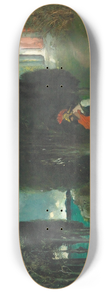 Ferdinand Leeke - Peaceful Evening 8.25 inch art skate deck