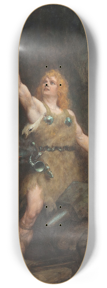 Ferdinand Leeke - Siegfried in der Schmiede 8.25 inch art skate deck