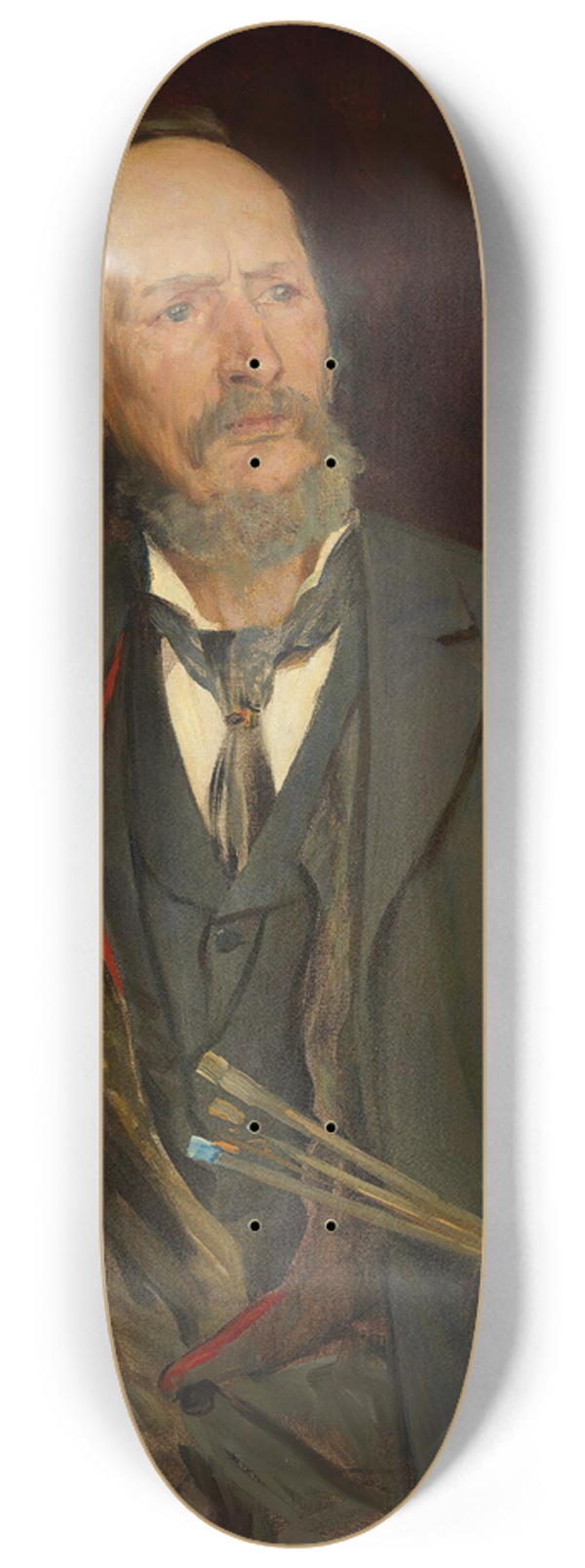 Fredrik Kolst - Portrait of the Painter Amaldus Nielsen 8.25 inch art skate deck