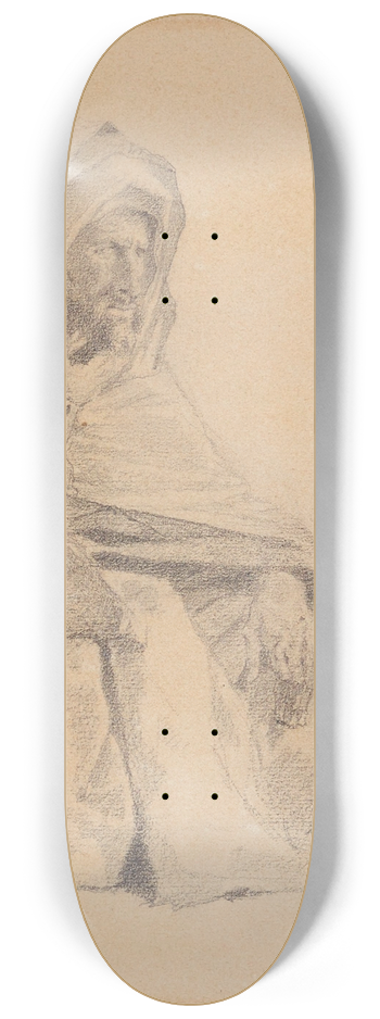 Fernand Cormon - Arabe assis 8.25 inch art skate deck