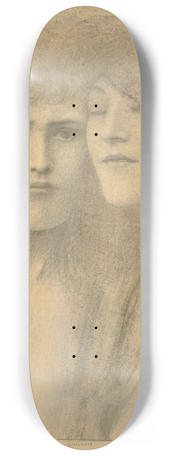 Fernand Khnopff - Les Caresses 8.25 inch art skate deck