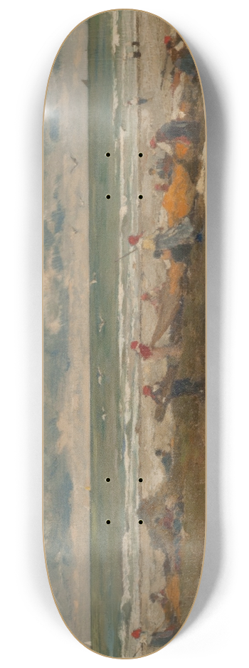 Filippo Carcano - Fishermen on the beach 8.25 inch art skate deck