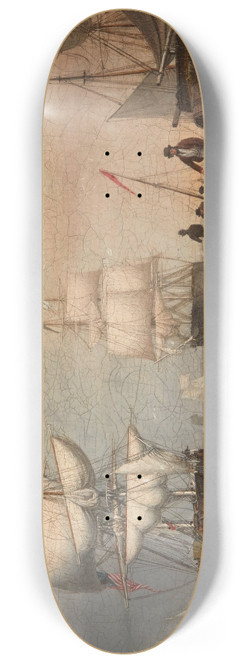 Fitz Henry Lane - Boston Harbor 8.25 inch art skate deck