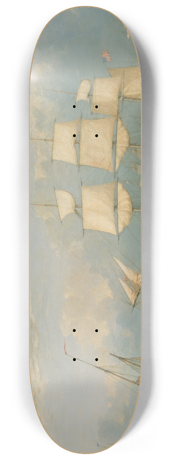 Fitz Henry Lane - The Golden State Entering New York Harbor 8.25 inch art skate deck