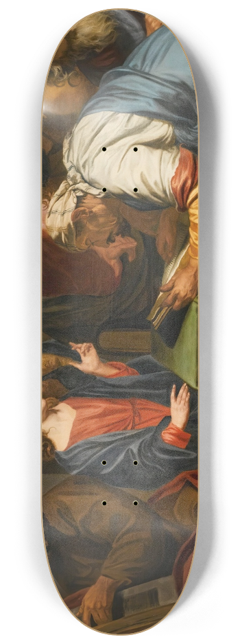 Flemish School - Christ Amongst The Pharisees 8.25 inch art skate deck
