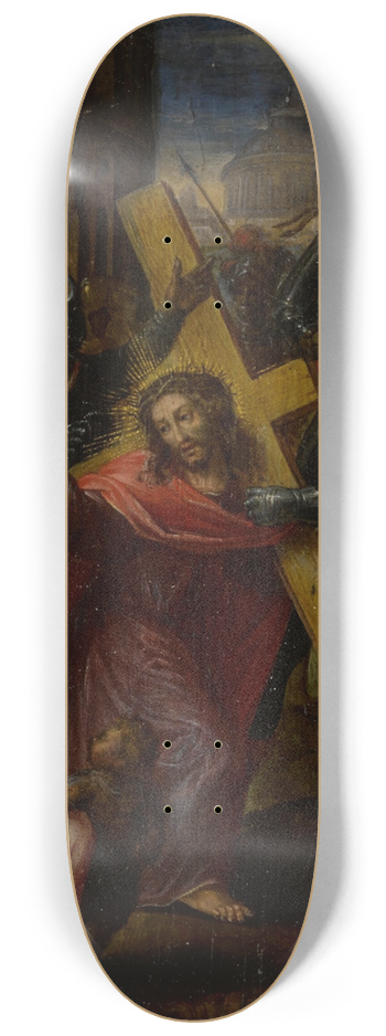 Flemish School - Christ on the Road to Calvary 8.25 inch art skate deck