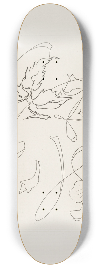 Flix Bracquemond - Assiette  gteau. 8.25 inch art skate deck