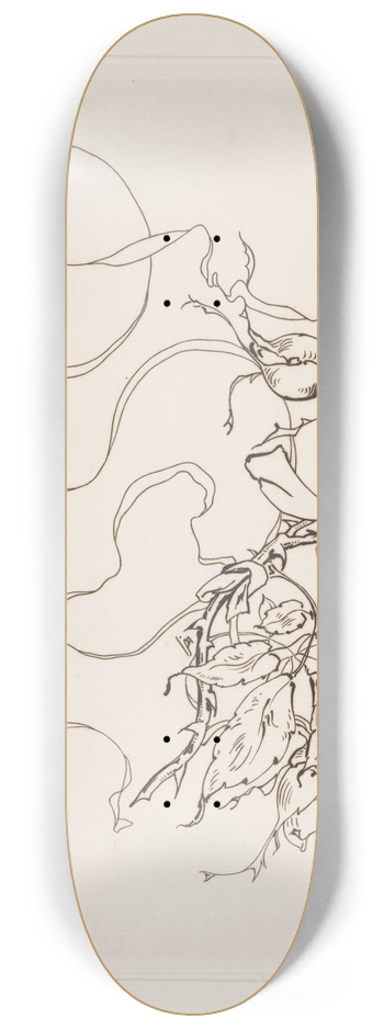 Flix Bracquemond - Assiette (rose). 8.25 inch art skate deck