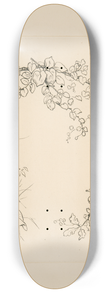 Flix Bracquemond - Feuille de chne. 8.25 inch art skate deck