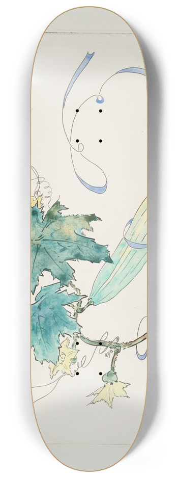 Flix Bracquemond - Grand plat  gigot [concombre] (modle de coloris). 8.25 inch art skate deck