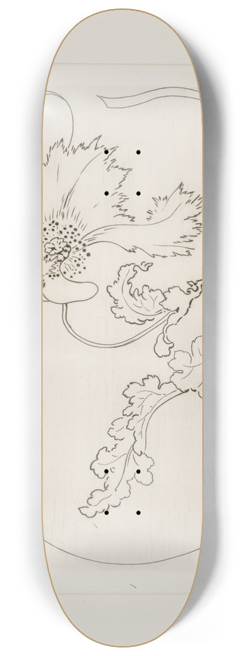 Flix Bracquemond - Plat rond (pavot). 8.25 inch art skate deck