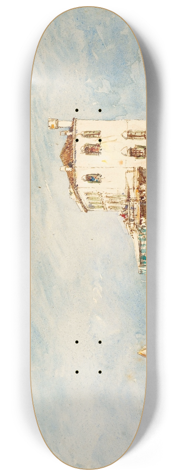 Flix Ziem - La Douane  Venise 8.25 inch art skate deck