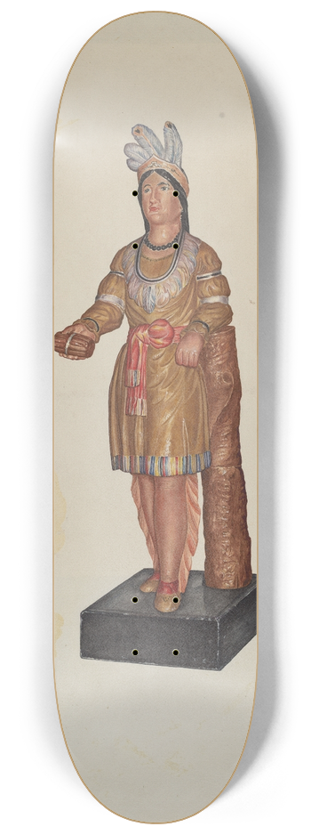 Flora Merchant - Cigar Store Indian 8.25 inch art skate deck