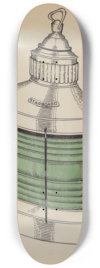 Florence Huston - Ship Lantern 8.25 inch art skate deck