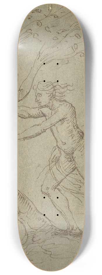 Follower of Giulio Romano - Apollo and Daphne 8.25 inch art skate deck