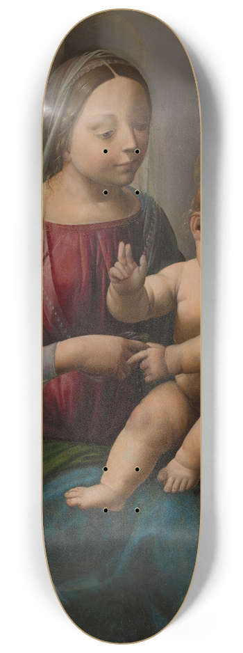 Fra Bartolomeo - Madonna and Child with the Young Saint John the Baptist 8.25 inch art skate deck