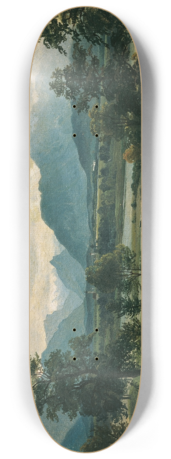 Friedrich August Matthias Gauermann - Blick auf Liefering 8.25 inch art skate deck