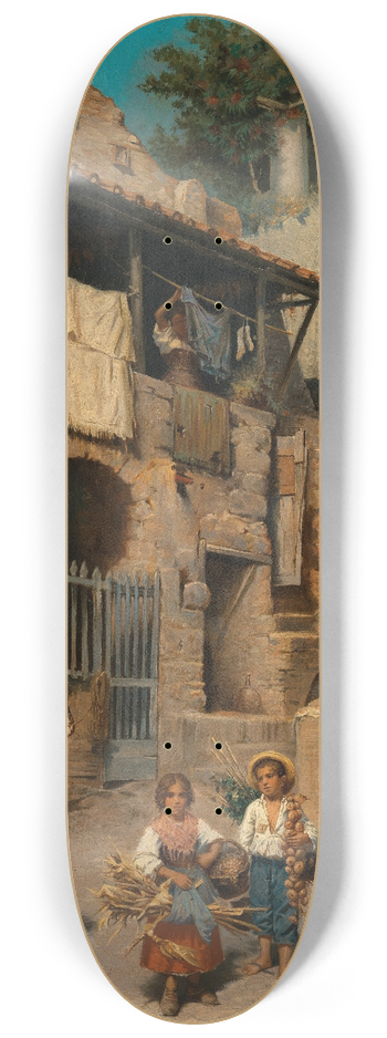 Francesco Bergamini - On the Way to the Market 8.25 inch art skate deck