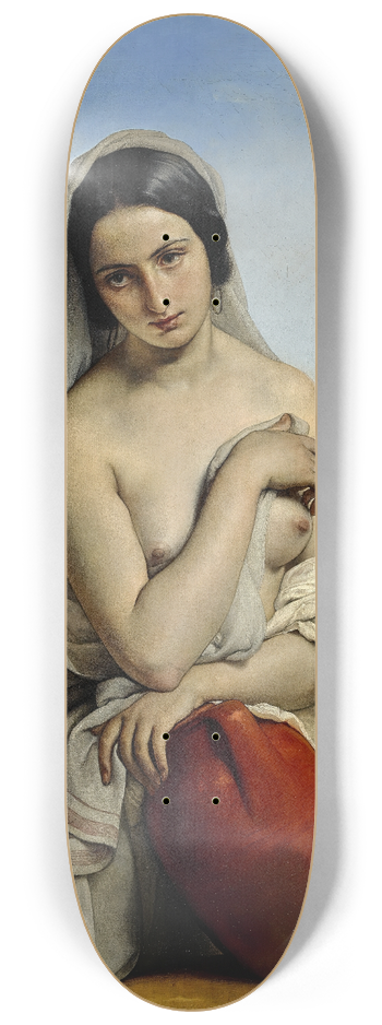 Francesco Hayez - Rebecca At The Well 8.25 inch art skate deck
