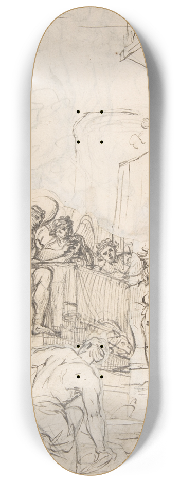 Francesco La Marra - Abraham Entertaining the Three Angels 8.25 inch art skate deck