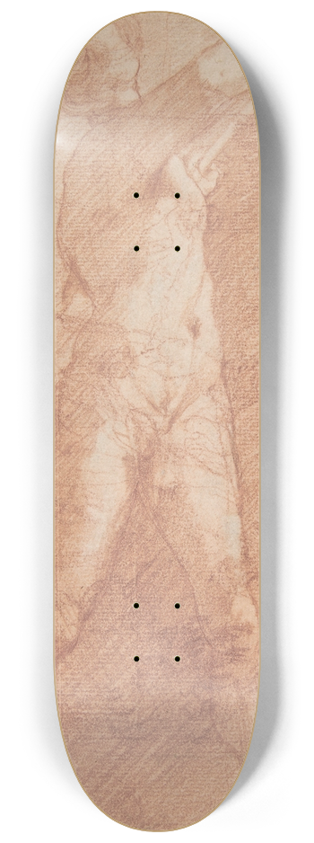 Francesco Montelatici - Man Sheathing a Sword 8.25 inch art skate deck