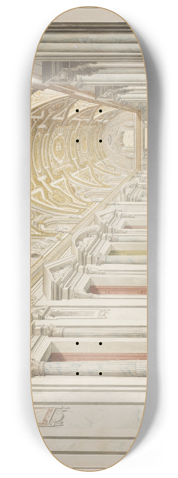 Francesco Pannini - Die Portikus von St. Peter in Rom 8.25 inch art skate deck