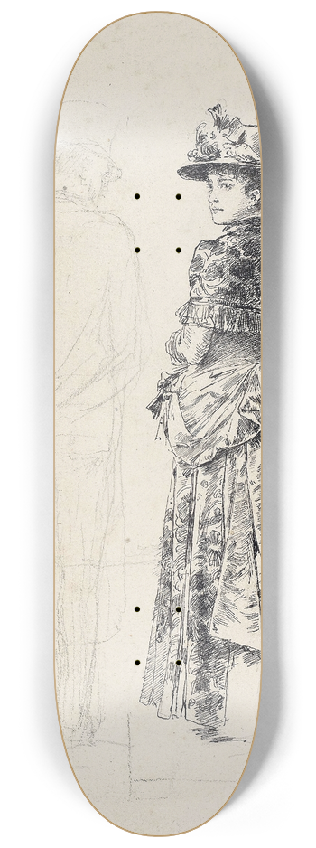Friedrich August von Kaulbach - Paris 1885 8.25 inch art skate deck