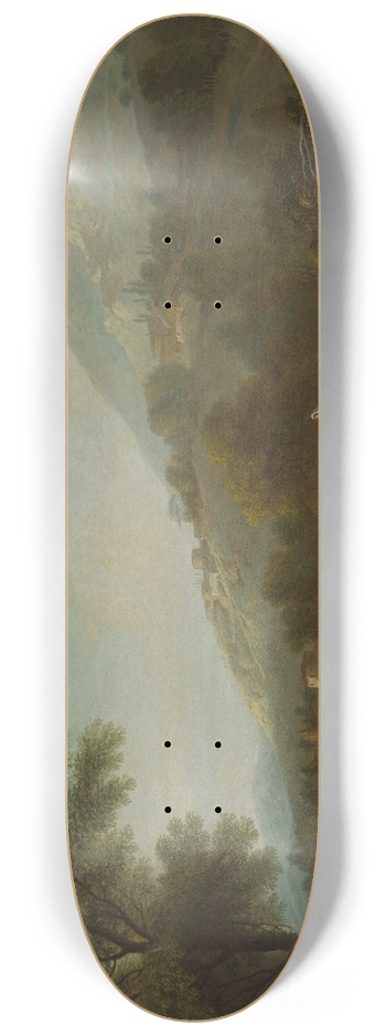Francesco Zuccarelli - Idyllic River Landscape with Figures 8.25 inch art skate deck