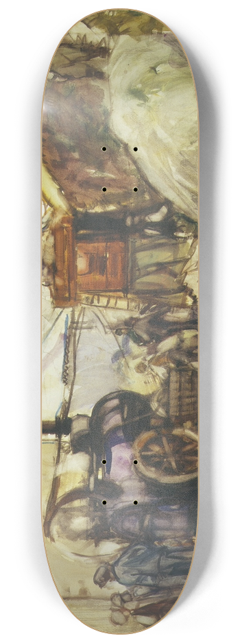 Frances Hodgkins - Threshing in the Cotswolds 8.25 inch art skate deck