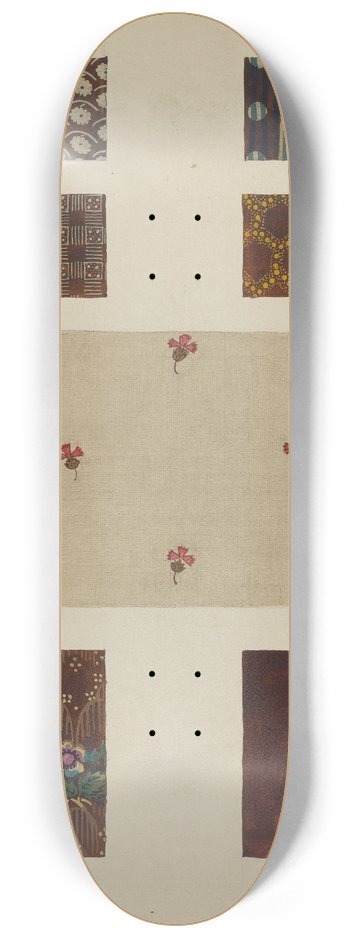 Frances Lichten - Materials from Patchwork Bedspread 8.25 inch art skate deck