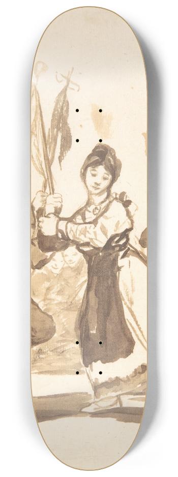 Francisco de Goya - A country dance 8.25 inch art skate deck