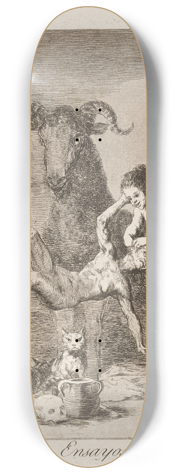 Francisco de Goya - Ensayos. (Trials.) 8.25 inch art skate deck
