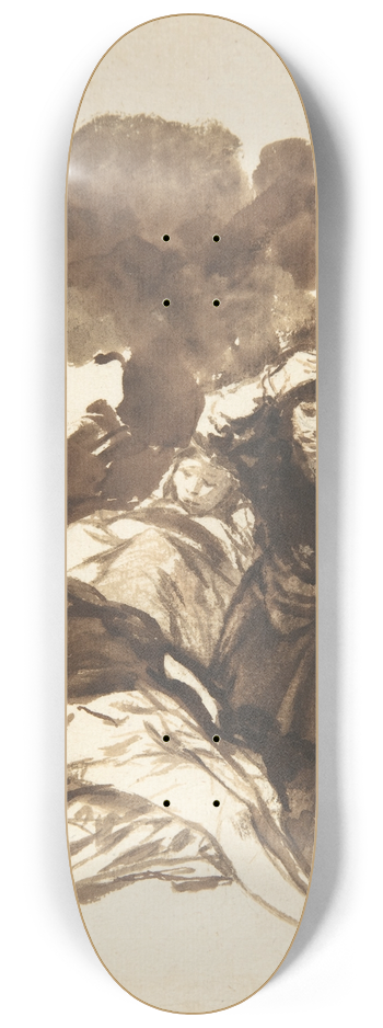 Francisco de Goya - Figures waking from sleep 8.25 inch art skate deck