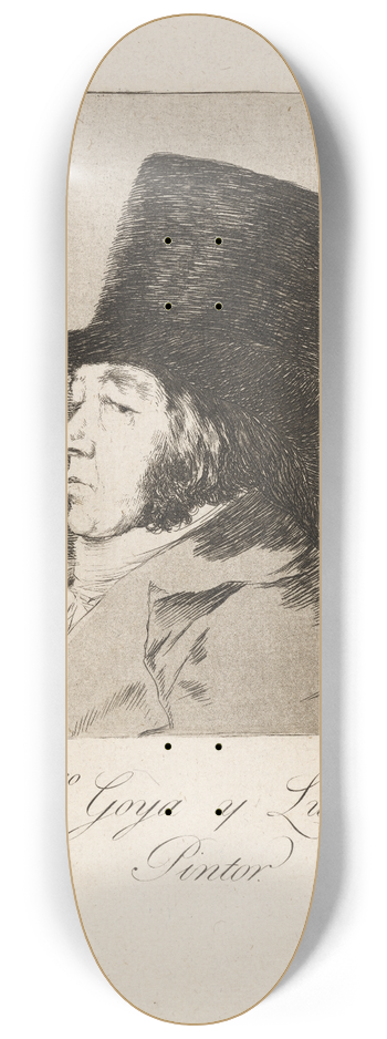 Francisco de Goya - Francisco Goya y Lucientes, Pintor (Francisco Goya y Lucientes, painter) 8.25 inch art skate deck